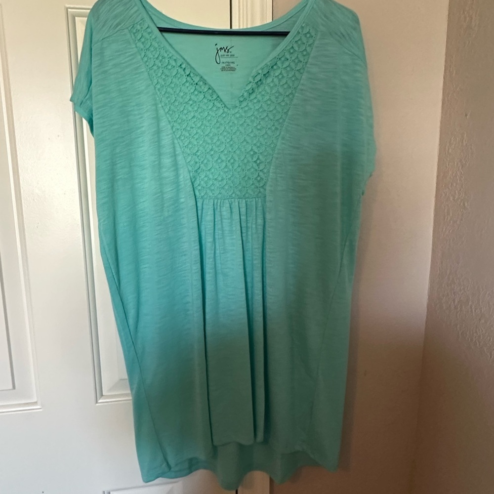 Just My Size Turquoise Tunic Top